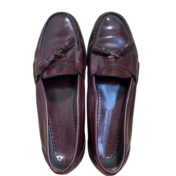 JOHNSTON & MURPHY 9.5 M Men’s Tassel Leather Slip-On Loafers Mahogany main image 7